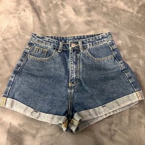 SHEIN Blue Jean Shorts High-Waisted Vintage Style